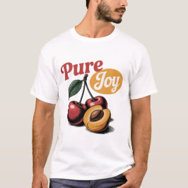 Pure Joy Cherries Apricot Retro Christian Tee
