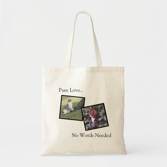 Pure Love Pet Lover Custom Tote Bag Tygkasse (Framsidan)