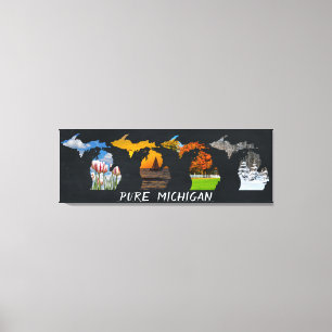 Pure Michigan Seasons Artwork Kanvastryck