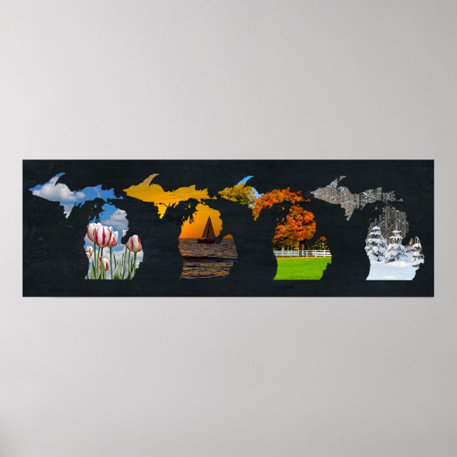 Pure Michigan Seasons Artwork Poster (Framsidan)