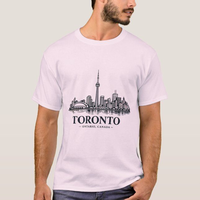 Pure North: Toronto Skyline Apparel T Shirt (Framsida)