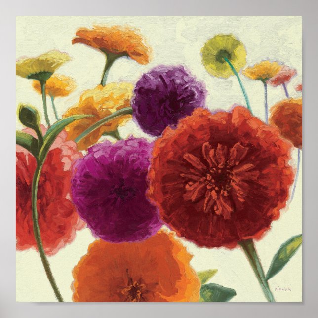 Pure Palette Zinnias Poster (Framsidan)