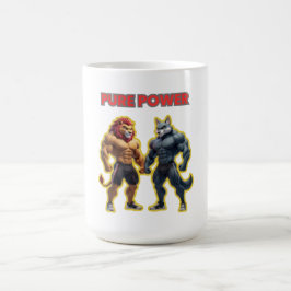 Pure Power – Strong Animal Muscle Cartoon Design Kaffemugg