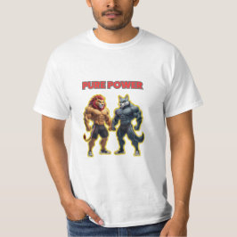 Pure Power – Strong Animal Muscle Cartoon Design T Shirt