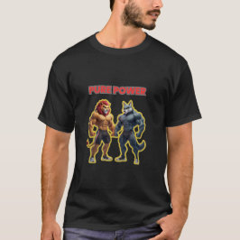 Pure Power – Strong Animal Muscle Cartoon Design T Shirt