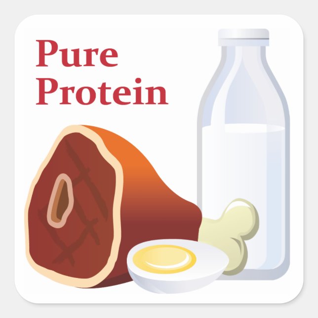 Pure Protein Day-dekal Fyrkantigt Klistermärke (Framsida)