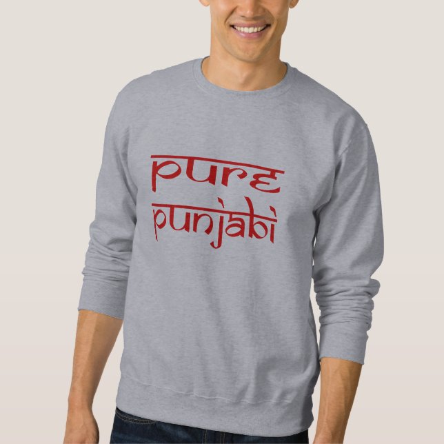 Pure punjabi stolta punjab desi india design lång ärmad tröja (Framsida)