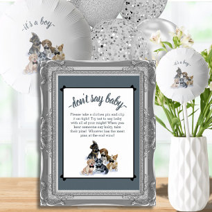 Pure Puppy Elegant Säg inte babystöld Poster
