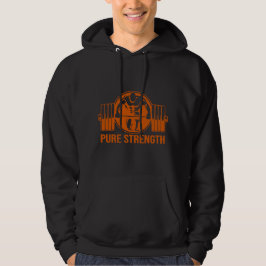 Pure Strength Powerlifting Logo – Gold Edition Gym Hoodie