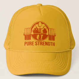 Pure Strength Powerlifting Logo – Gold Edition Gym Keps