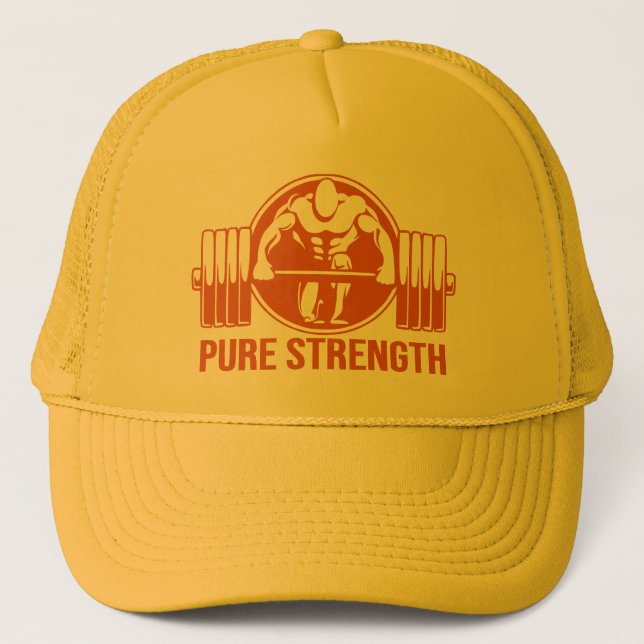 Pure Strength Powerlifting Logo – Gold Edition Gym Keps (Framsida)