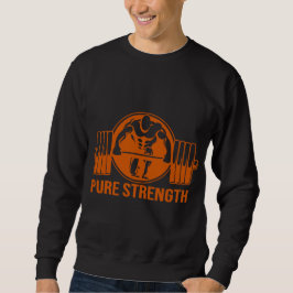 Pure Strength Powerlifting Logo – Gold Edition Gym Lång Ärmad Tröja