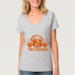 Pure Strength Powerlifting Logo – Gold Edition Gym T Shirt