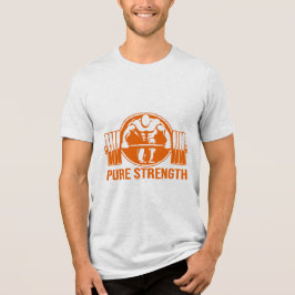 Pure Strength Powerlifting Logo – Gold Edition Gym T Shirt