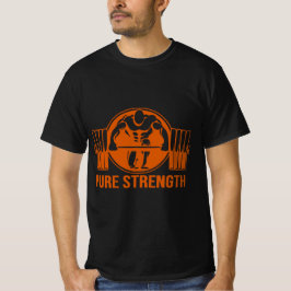 Pure Strength Powerlifting Logo – Gold Edition Gym T Shirt