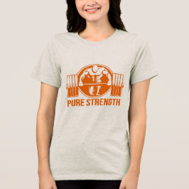 Pure Strength Powerlifting Logo – Gold Edition Gym T Shirt