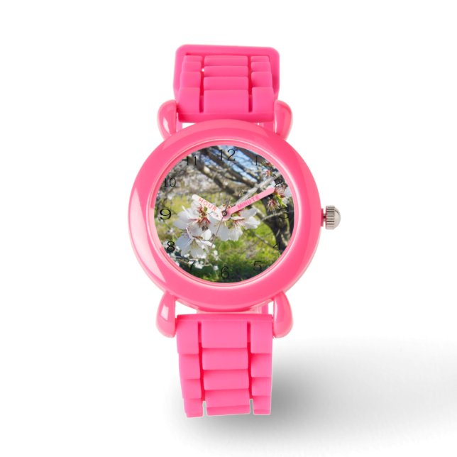 Pure Vår: Vita Blommar vid Träd Armbandsur (Framsida)