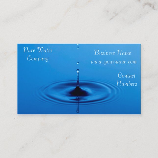 Pure Vatten affärskort Visitkort (Framsida)
