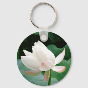 Pure Vatten Lily med Rosa Tips Nyckelring