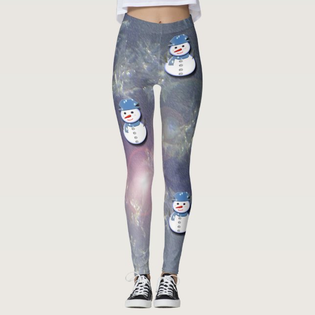 Pure White Snögubbe Leggings (Framsida)