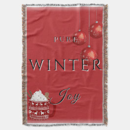 Pure Winter Joy w/Cocoa och julprydnader Filt