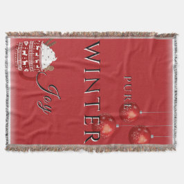 Pure Winter Joy w/Cocoa och julprydnader Filt