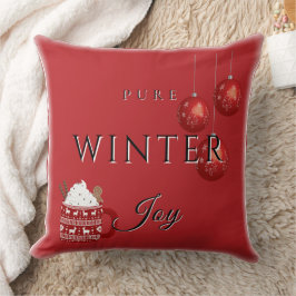 Pure Winter Joy w/Cocoa och julprydnader Kudde