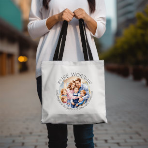 Pure Worship Lycklig Family Tote Bag Tygkasse