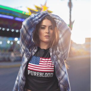 PUREBLOOD OVACCINATED patriotic T-SHIRTS