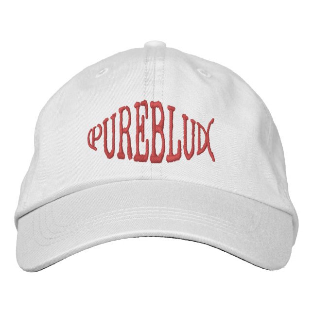 PureBlud White Hat Broderad Keps (Framsida)