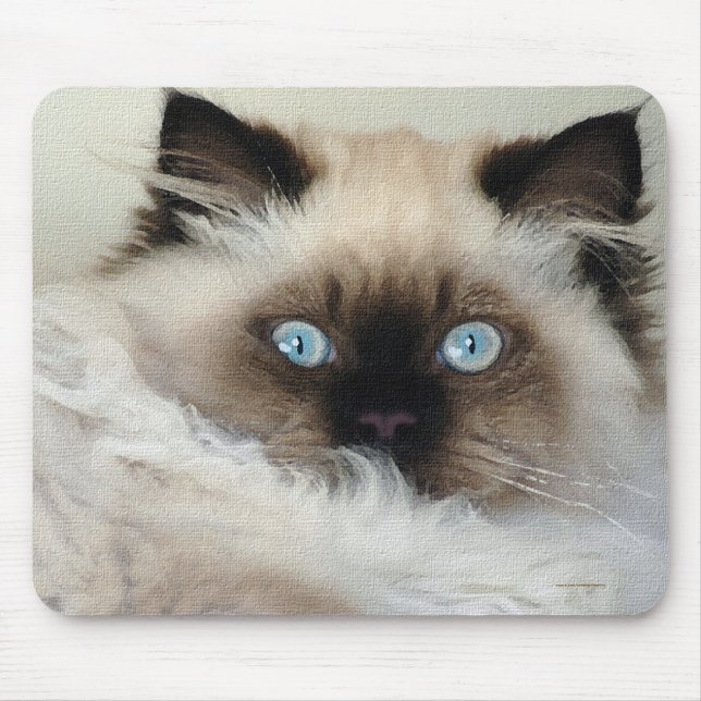 Pureborn Birman Fluffy Cat Mousepad Musmatta (Framsidan)
