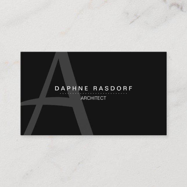 PurePro No8B vitMonogram Visitkort (Framsida)