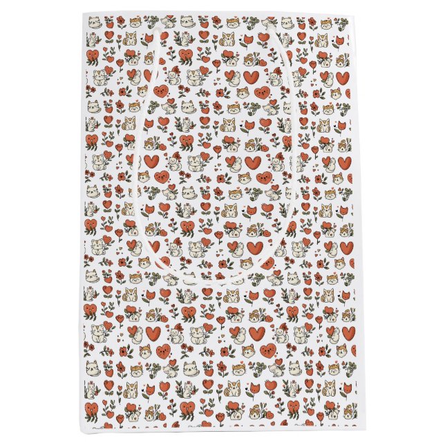 PURFFT Cat & Heart Gift Bag: Cute & Charming (Framsidan)