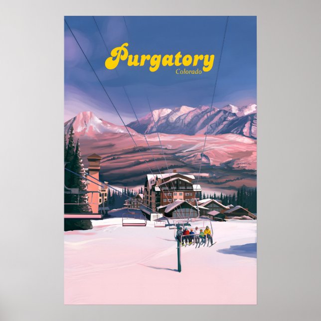 Purgatory Ski Resort Reseskylt Poster (Framsidan)