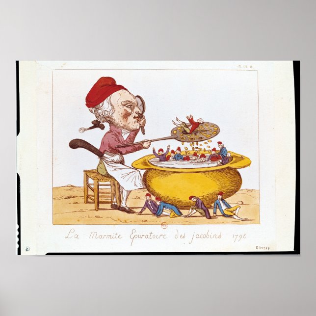 "Purifying Pot of the Jacobins", 1793 Poster (Framsidan)