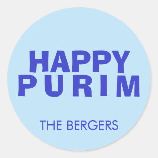 purim6 runt klistermärke