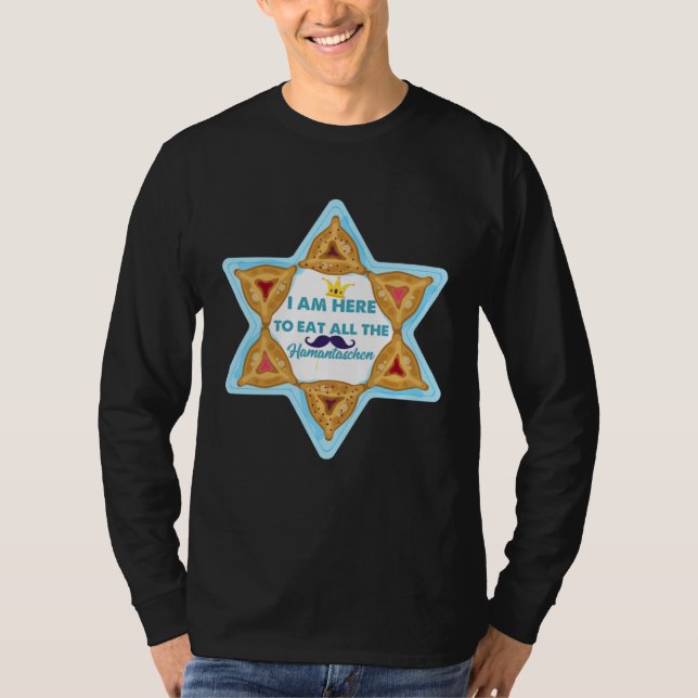 Purim Costume Esther Eat All The Hamantaschen T Shirt (Framsida)
