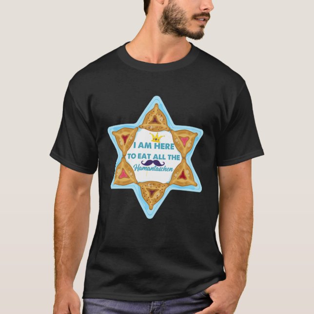 Purim Costume Esther Eat All The Hamantaschen T Shirt (Framsida)