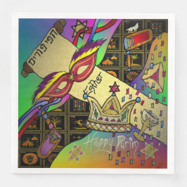 Purim Esther Firande Art Print Pappersservett