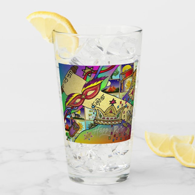 Purim Esther firande Ljus Art Print Glaskopp (Framsida Ice)