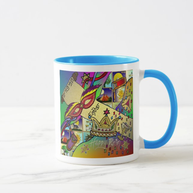 Purim Esther firande Ljus Art Print Mugg (Höger)