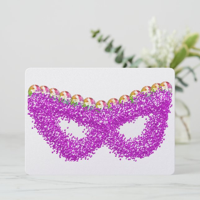 Purim Esthers mask gemstone Queen krona Julkort (Stående Fram)