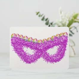Purim Esthers mask gemstone Queen krona Julkort