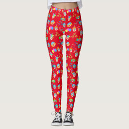 Purim Festival Kids Party Cute Clown Carnival Leggings