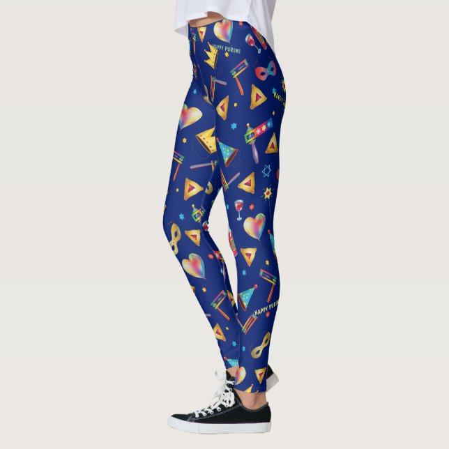Purim Festival Kids Party Cute Clown Carnival Leggings (Vänster)