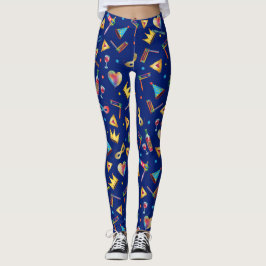 Purim Festival Kids Party Cute Clown Carnival Leggings