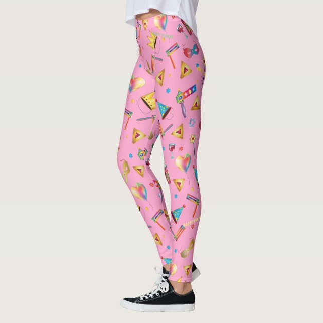 Purim Festival Kids Party Cute Clown Carnival Leggings (Vänster)