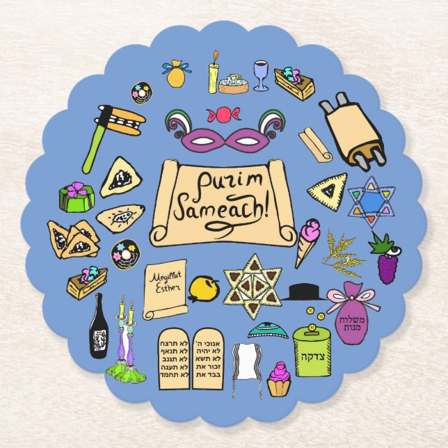 Purim Gatherings Pappra Underläggs - Gatherings Underlägg Papper (Framsida)