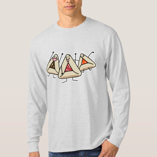 Purim hamantaschen bakelse Sameach Oznei Haman T Shirt (Framsida)
