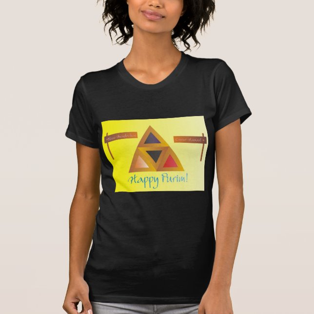 Purim Hamantaschen T Shirt (Framsida)